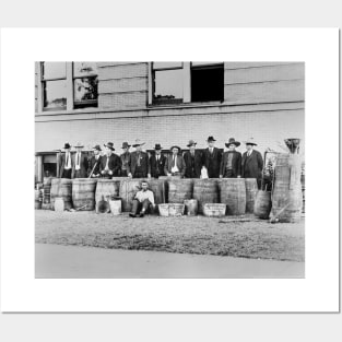 Barrels of Bootleg Liquor, 1922. Vintage Photo Posters and Art